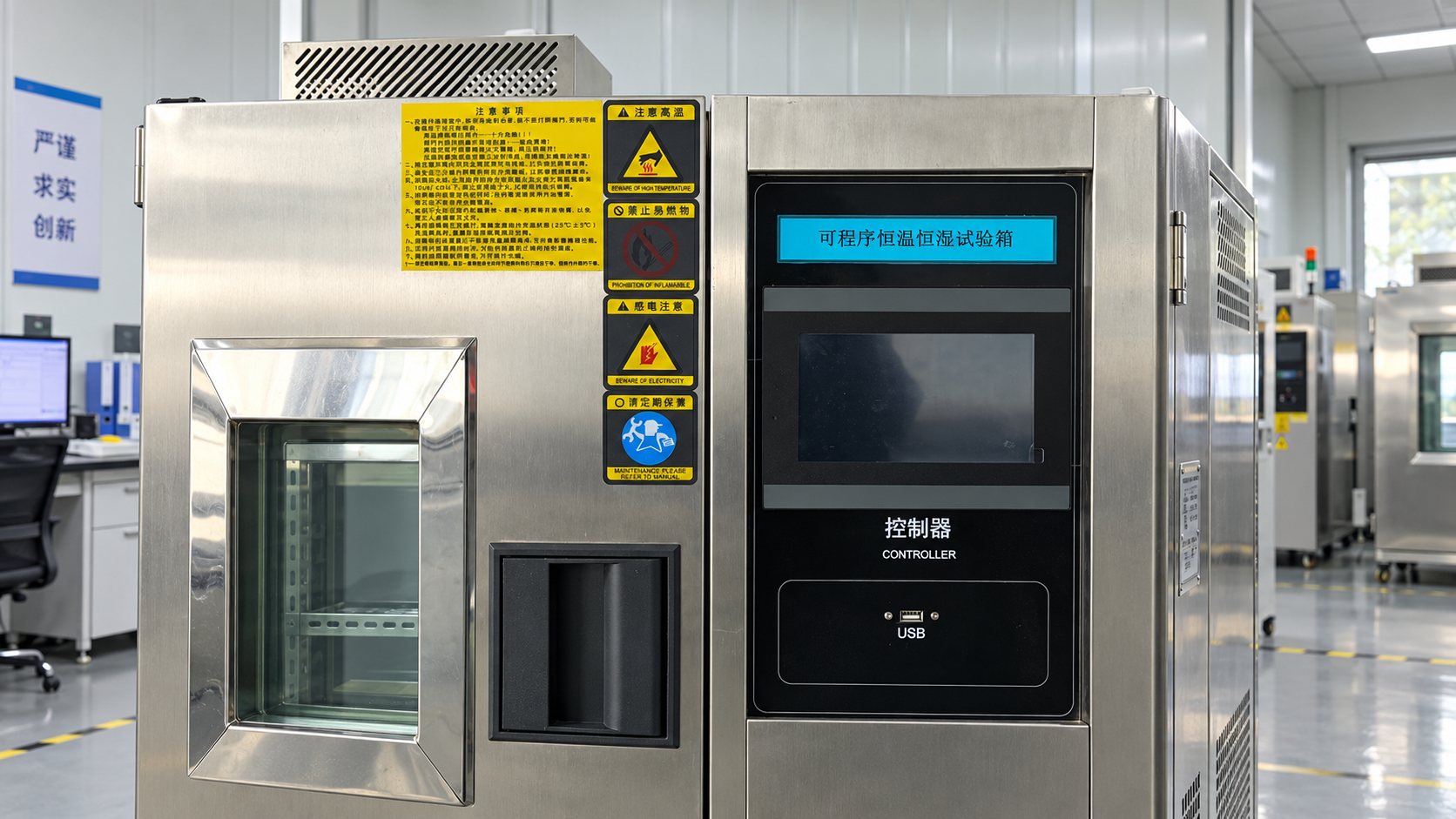 QC inspector / testing equipment / life-test environment